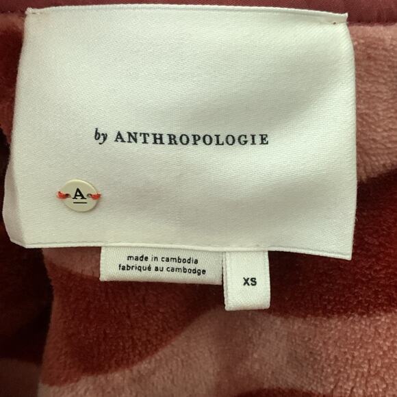 Anthropologie Margot Terra Cotta & Zebra Print Reversible Fleece Duster Coat - Picture 7 of 8